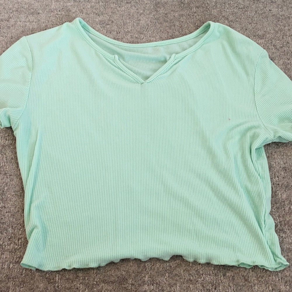 Mint green top